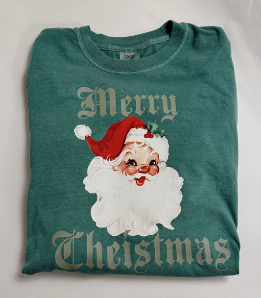 Vintage Santa Long Sleeve Shirt in Green