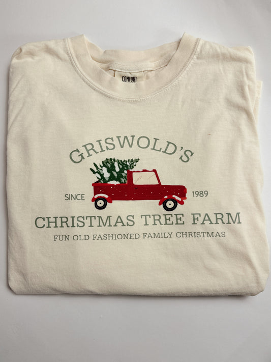 Christmas Tree Farm Sweatshirt in Ivory